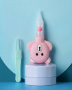 High Quality Baby Manicure Pedicure Kit Nail Clipper Scissor Tweezer Nail File Bear Nasal Aspirator Set for Newborn Infant Toddler PINK